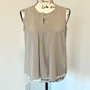 Calvin Klein Sleeveless Beige Blouse Size S